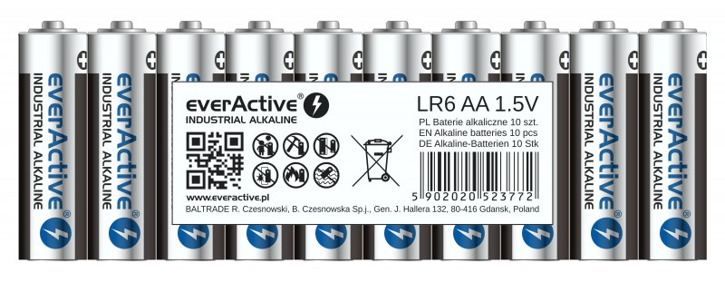 everActive alkaline batteries Industrial Series LR6 AA