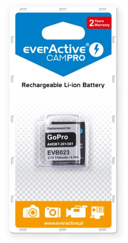 Akumulator everActive CamPRO - zamiennik GoPRO Hero 3 / 3+ Li-ion Premium