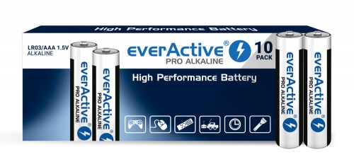 Alkaline batteries everActive Pro Alkaline LR03 AAA - carton box - 10 pieces