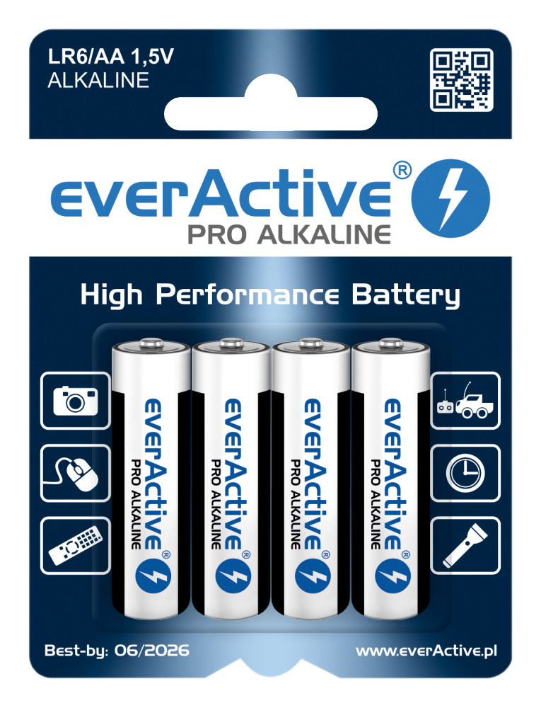 everActive pro alkalines LR6 AA blister